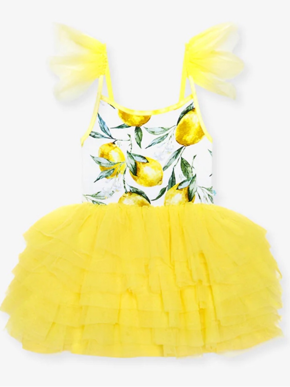 Posh Peanut Limoncello Tulle Smocked Dress